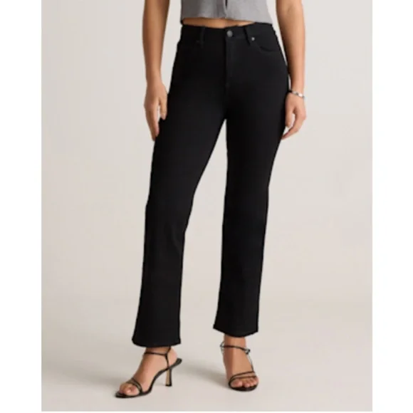 Quince Black Straight Leg Denim Jeans Size 26 - Picture 1 of 4